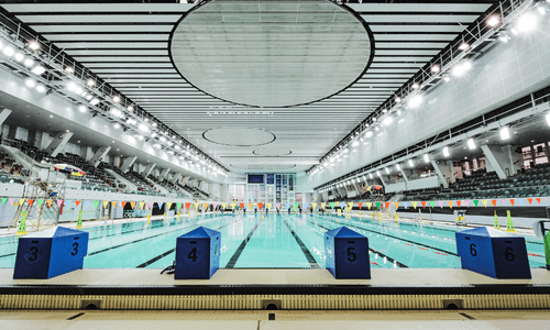 victoria park swimming pool, SPL lighting, lighting solution, Sports lighting